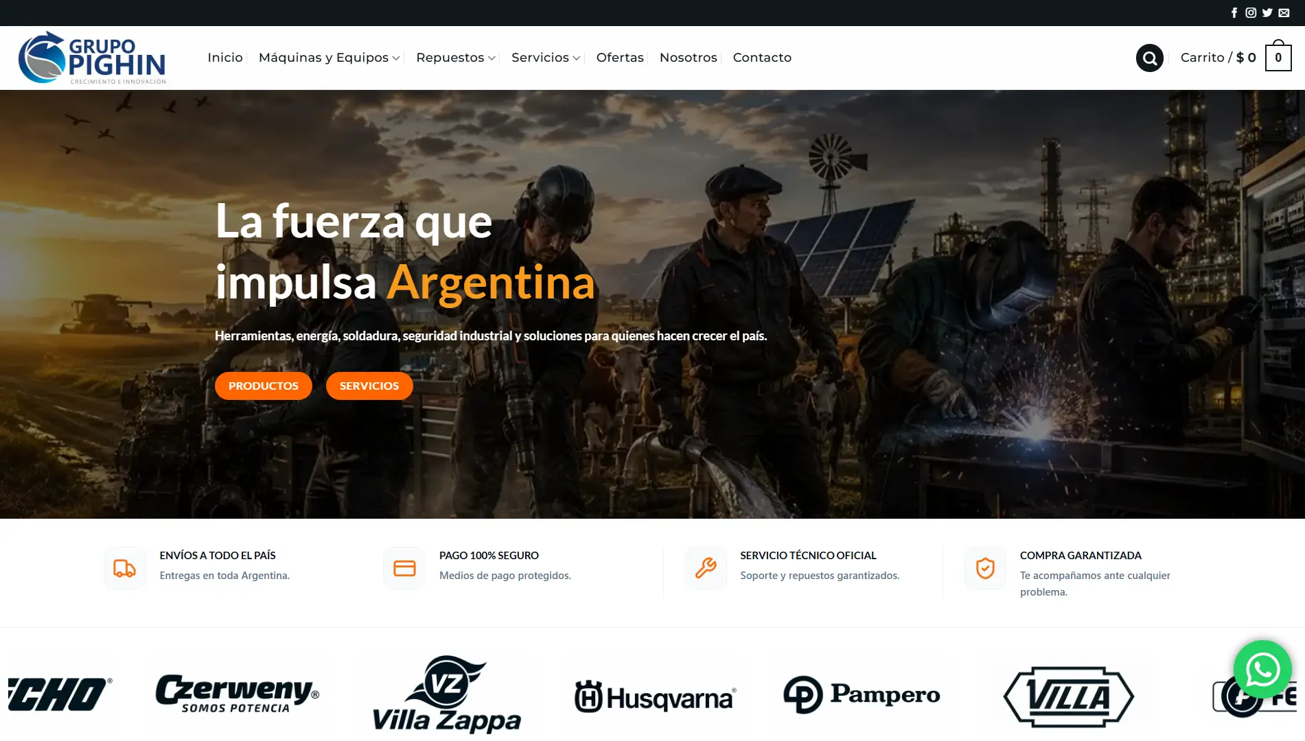Sitio web de Grupo Pighin