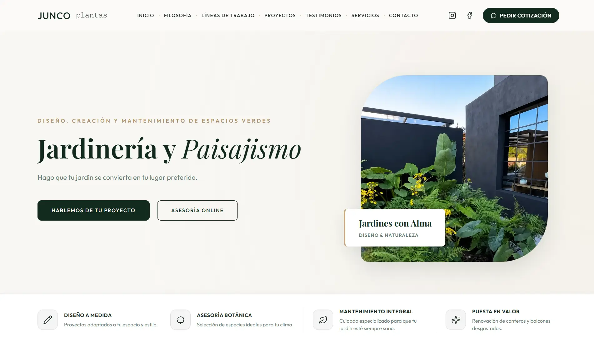 Sitio web de Junco Plantas